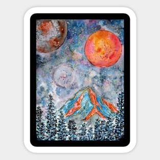 Starry Cold Night Sticker